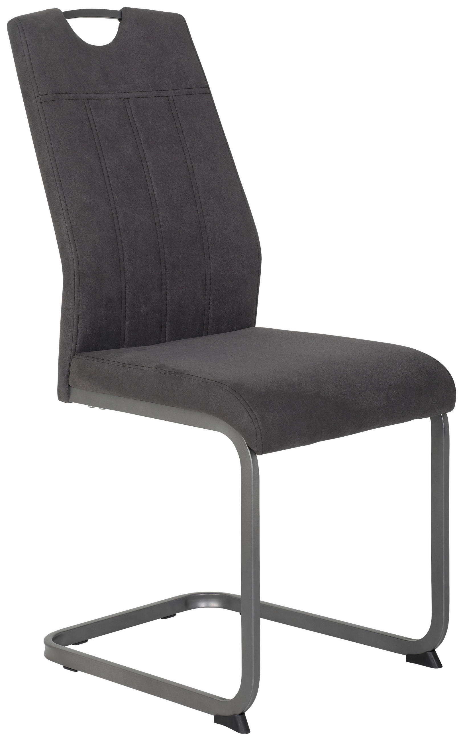 Schwingstuhl Christina II Lederlook Anthrazit Gepolstert