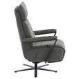 RELAXSESSEL in Textil Dunkelgrau  - Dunkelgrau/Schwarz, Design, Textil/Metall (68/117/85cm) - Cantus