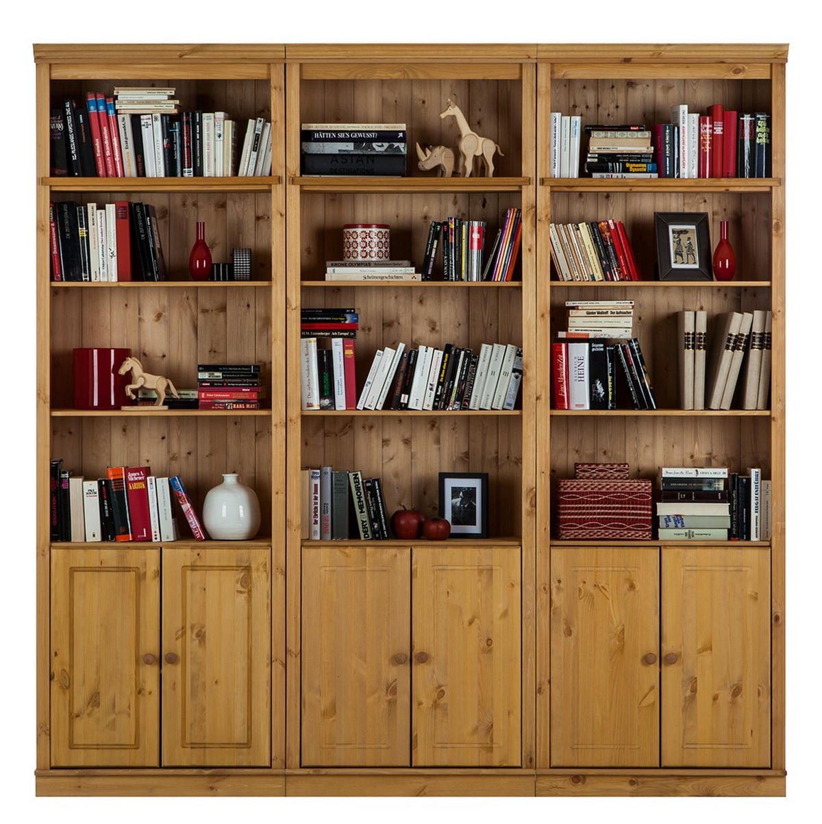 BÜCHERWAND Kiefer massiv Kieferfarben  - Kieferfarben, Design, Holz (223/222/34cm) - Livetastic