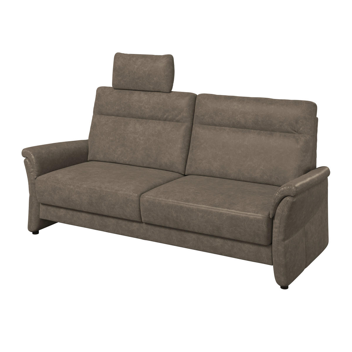 3,5-SITZER - Graubraun/Schwarz, Konventionell, Kunststoff/Textil (205/98/91cm) - Elegando