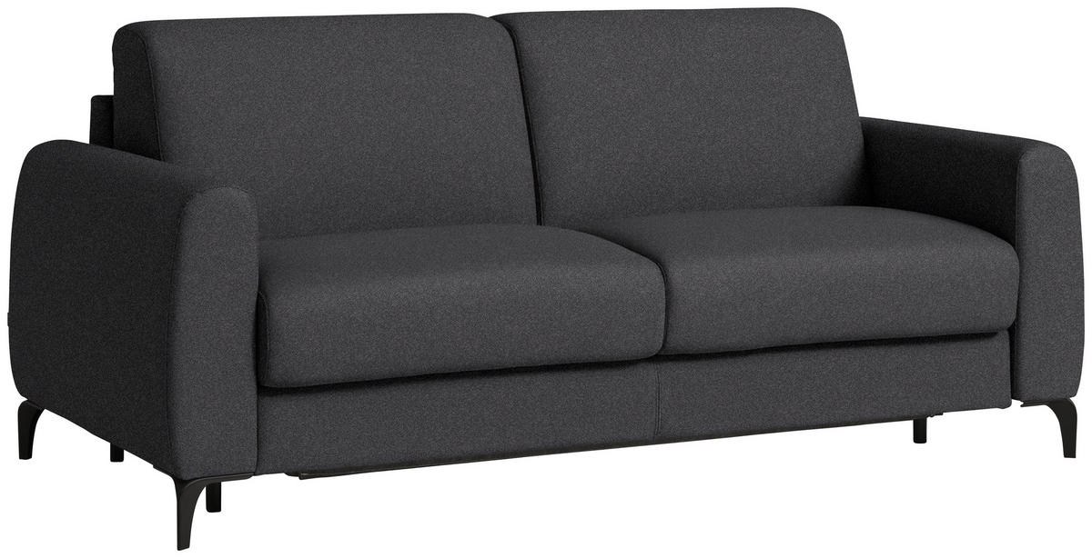 SCHLAFSOFA Flachgewebe Anthrazit  - Anthrazit/Schwarz, Konventionell, Holz/Textil (203/88/102cm) - Novel