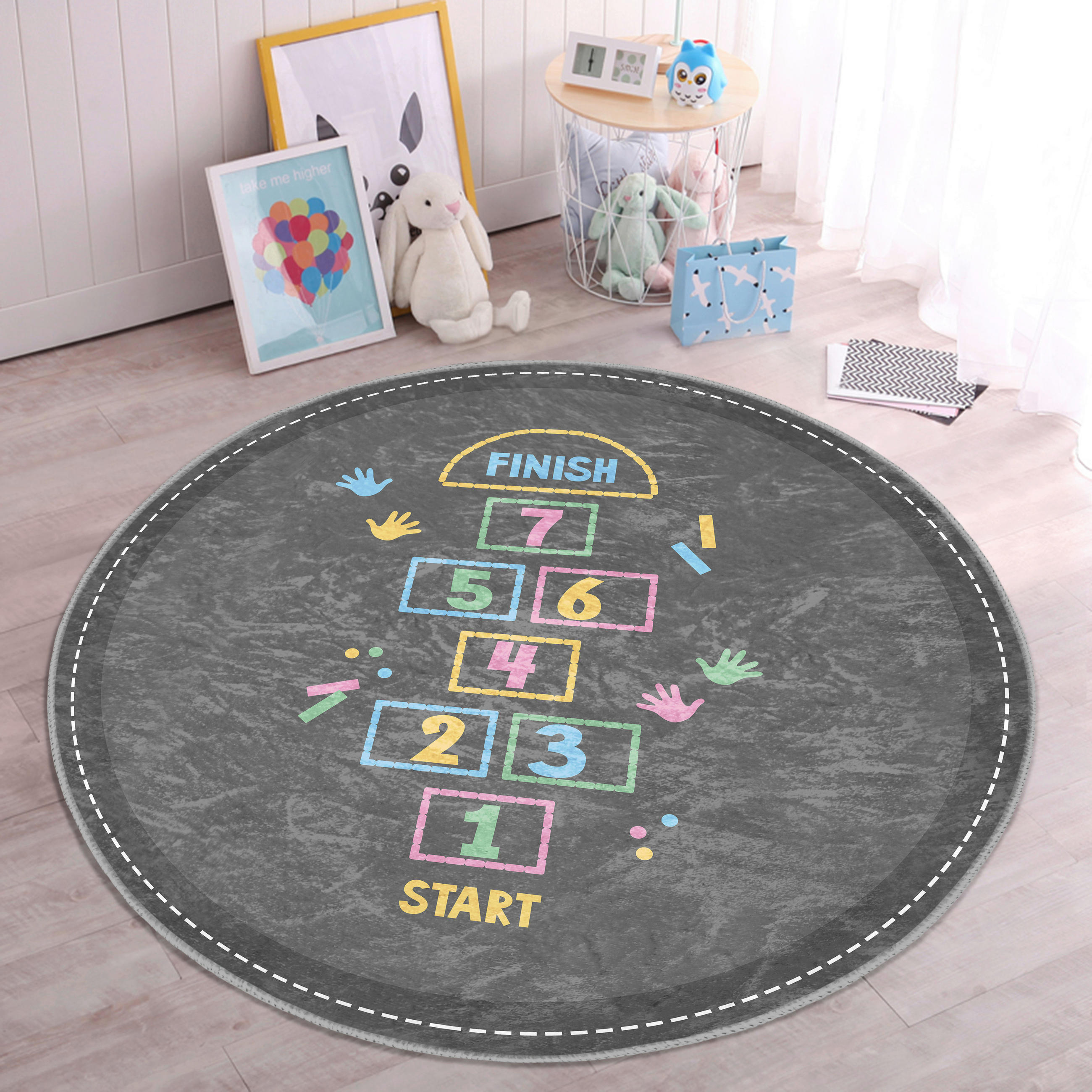 XXXLutz Kinderteppich Mehrfarbig 150x150 cm