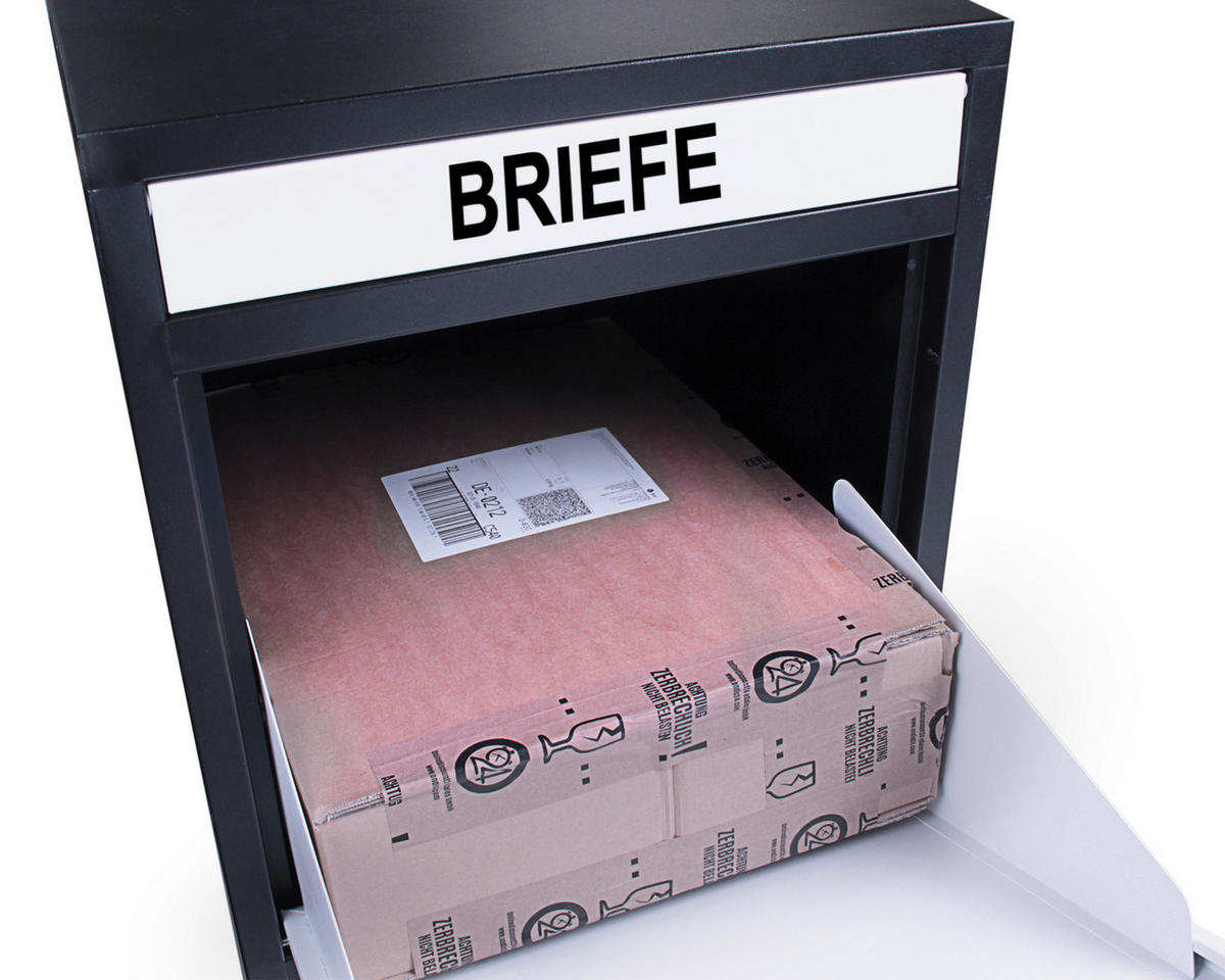 PAKETBOX 41/103/38 cm  - Schwarz/Grau, Basics, Metall (41/103/38cm)