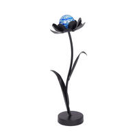 FLOARE DECORATIVĂ - albastru/negru, Basics, sticlă/metal (20,5/56/18cm) - Ambia Home