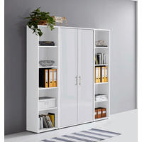 AKTENSCHRANK 172,6/185,6/33 cm  - Weiß Hochglanz/Weiß, MODERN, Holzwerkstoff (172,6/185,6/33cm) - MID.YOU