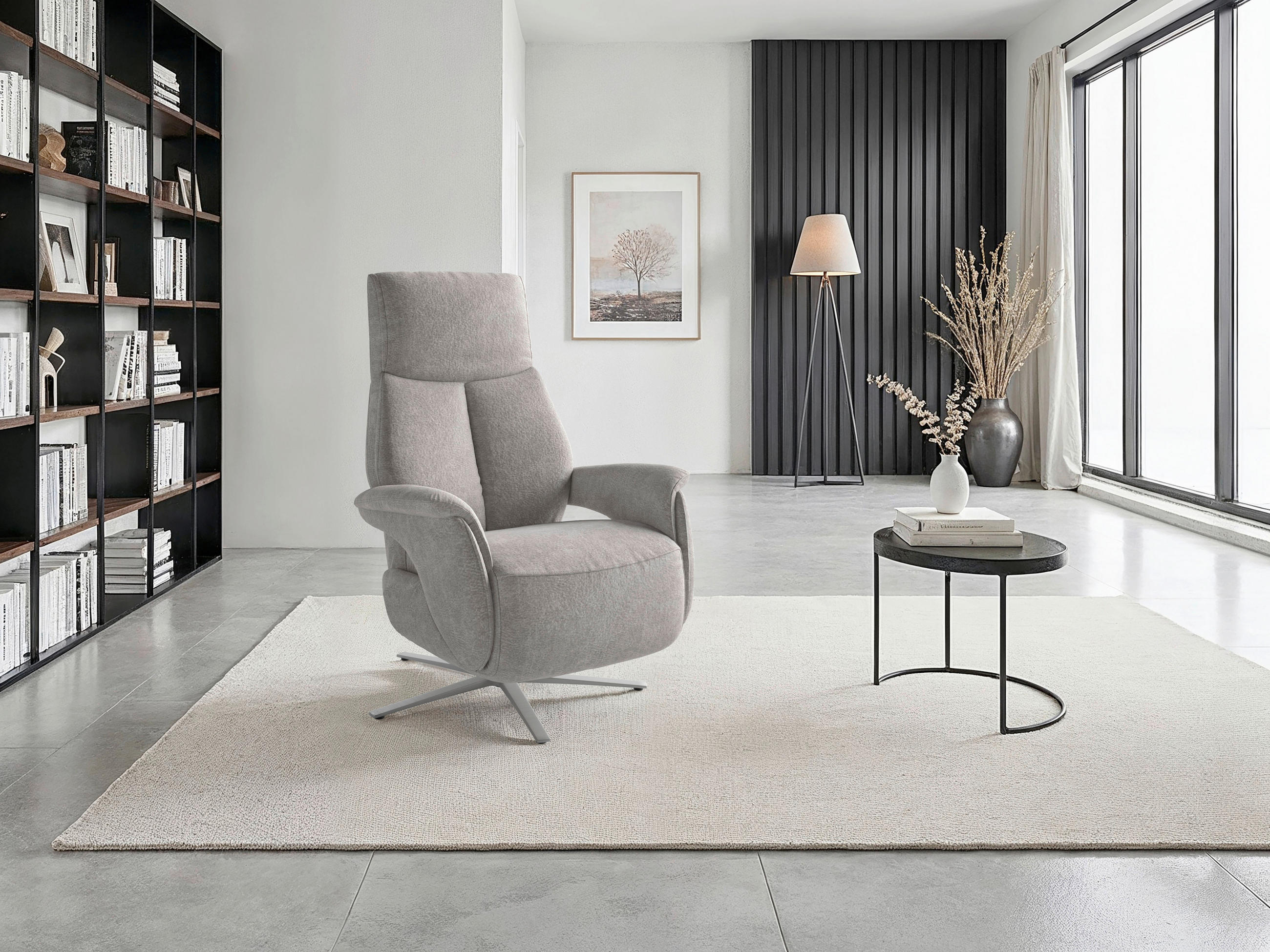 Sit & More RELAXAČNÍ KŘESLO, textil, šedá