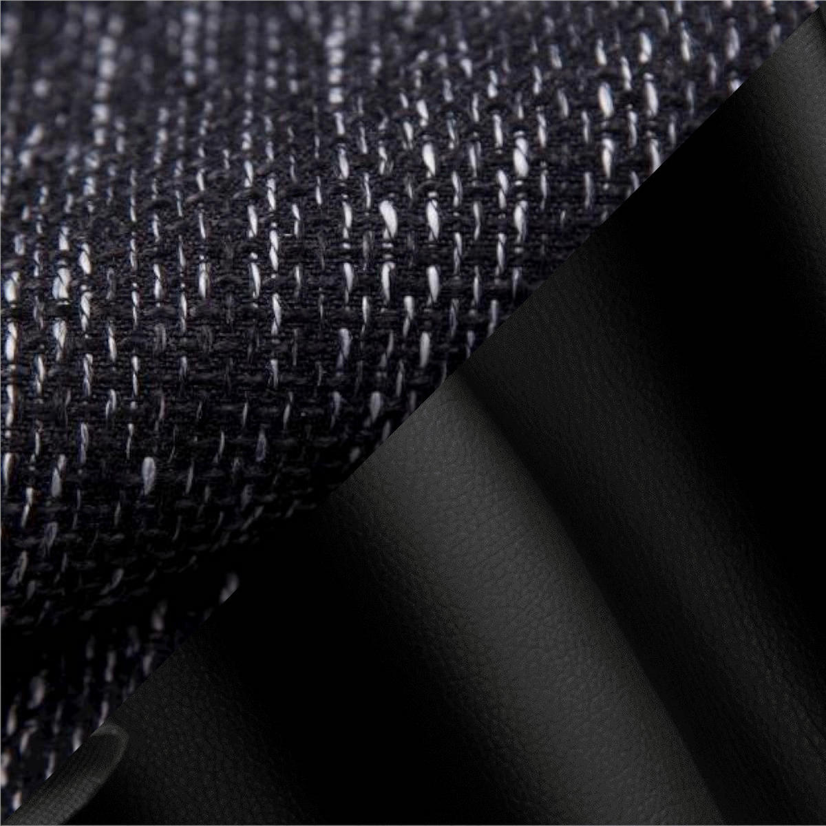ECKSOFA  AURO Schwarz  - Silberfarben/Schwarz, Design, Kunststoff/Textil (275/155cm) - MID.YOU