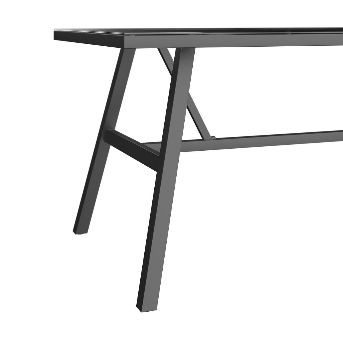 DINING-LOUNGESET 187/241 cm Aluminium  - Dunkelgrau/Anthrazit, Design, Glas/Kunststoff (187/241cm) - Ambia Garden