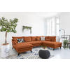 WOHNLANDSCHAFT Terracotta Mikrofaser  - Terracotta/Schwarz, Design, Holz/Textil (150/300/200cm) - P & B