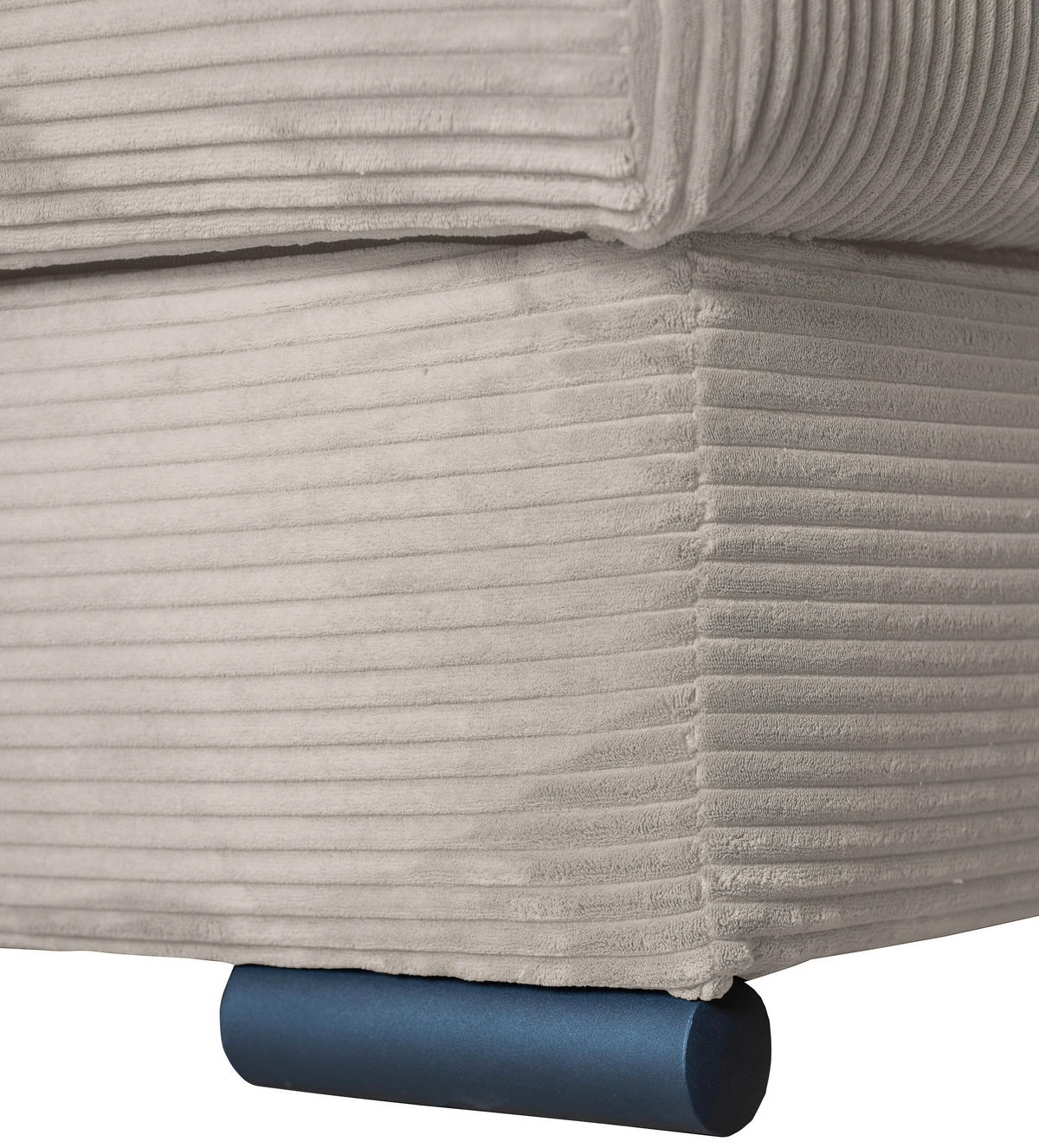ECKSOFA Beige Cord  - Beige/Schwarz, KONVENTIONELL, Textil/Metall (168/258cm) - Carryhome