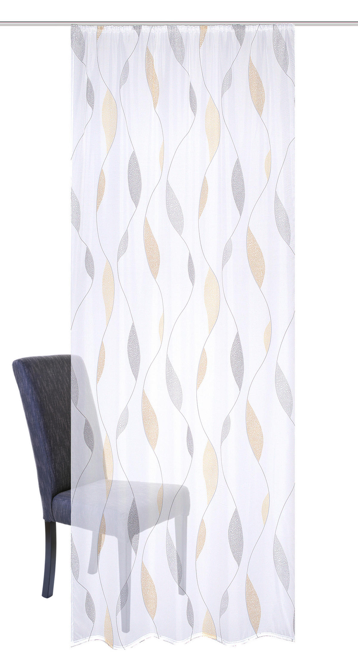 FERTIGVORHANG transparent  - Gelb/Hellgelb, KONVENTIONELL, Textil (140/225cm) - Schmidt W. Gmbh