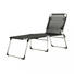 DREIBEINLIEGE Aluminium glatt Alufarben, Schwarz - Alufarben/Schwarz, Basics, Textil/Metall (58/42/190cm)