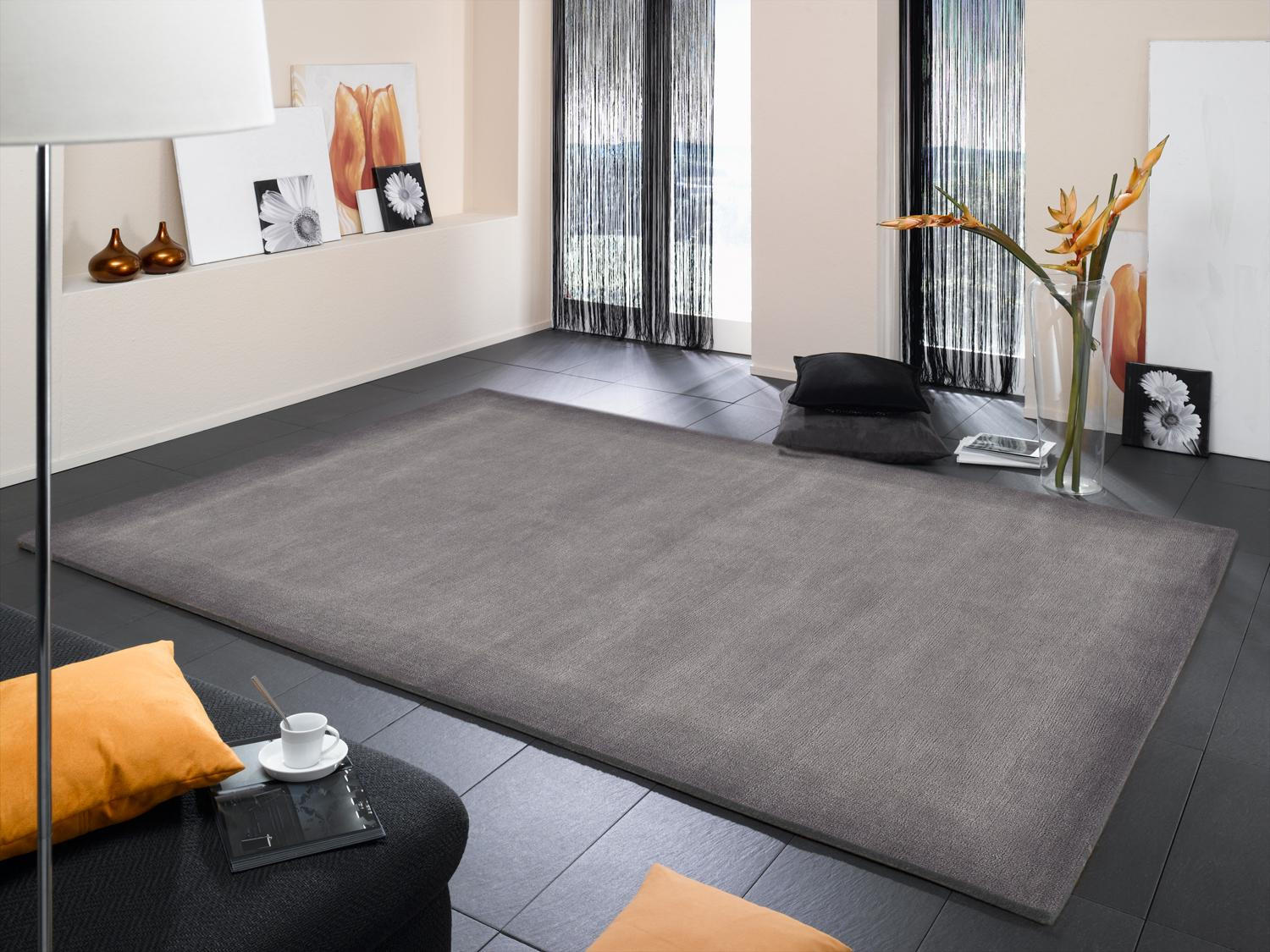 WOLLTEPPICH 90/160 cm Vinciano Tami  - Grau, Basics, Textil (90/160cm) - Cazaris
