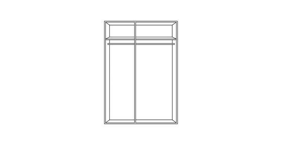 DREHTÜRENSCHRANK  in Graphitfarben, Weiß  - Schwarz/Graphitfarben, KONVENTIONELL, Holzwerkstoff/Metall (150/236/58cm) - Hom`in