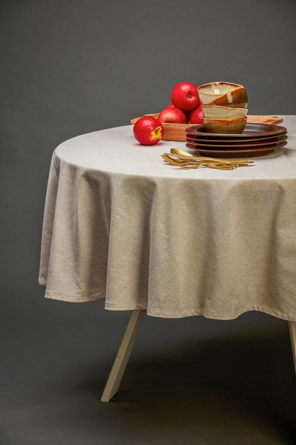 BORDSDUK Ronja textil flatväv beige 180 cm  - beige, Basics, textil (180cm)