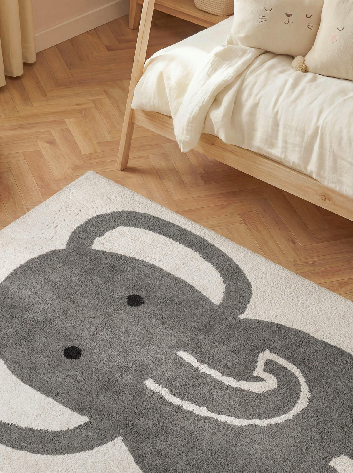 KINDERTEPPICH 140/200 cm Snuggle Emil  - Creme/Grau, Basics, Kunststoff/Textil (140/200cm) - Hanse Home