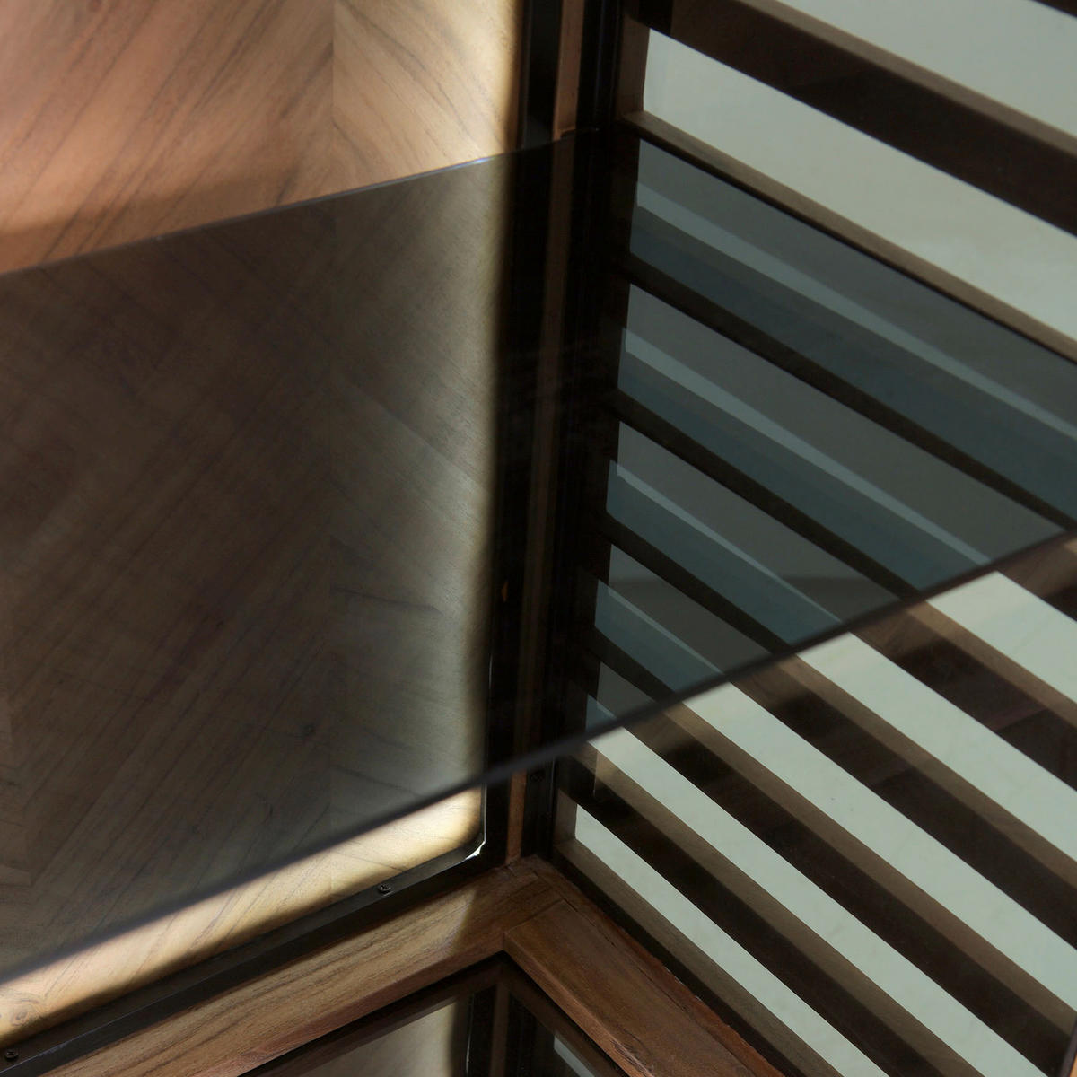 HIGHBOARD  in 120/180/43 cm  - Schwarz/Naturfarben, LIFESTYLE, Glas/Holz (120/180/43cm) - Landscape