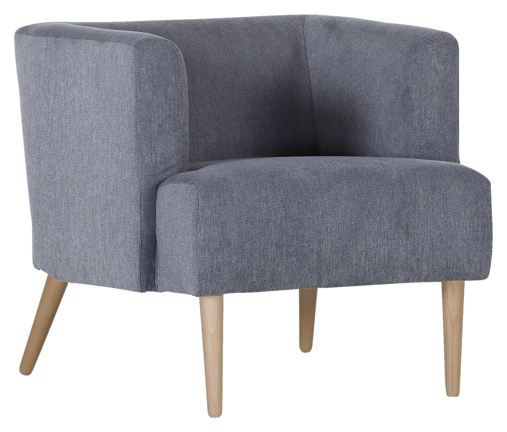 SESSEL Flachgewebe Anthrazit - Anthrazit/Naturfarben, KONVENTIONELL, Holz/Textil (73/72/75cm) - Livetastic