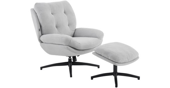 RELAXSESSELSET in Metall, Textil Grau, Schwarz  - Schwarz/Grau, Design, Textil/Metall (75/97/88cm) - Carryhome