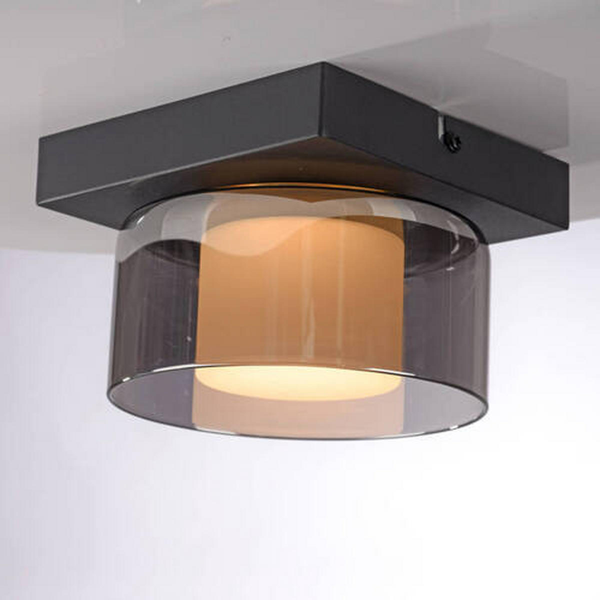 STROPNÍ LED SVÍTIDLO, 15/15/10 cm - černá, Design, kov/plast (15/15/10cm) - Paul Neuhaus