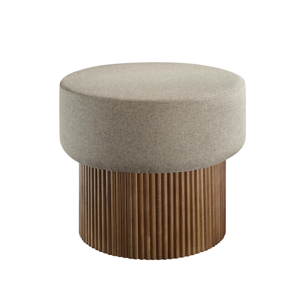 HOCKER Struktur Braun, Walnussfarben  - Walnussfarben/Braun, MODERN, Textil (50/43/50cm) - Livetastic