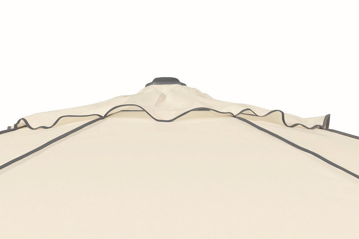 SONNENSCHIRM 300 cm Naturfarben  - Anthrazit/Naturfarben, Basics, Textil/Metall (300/275/300cm) - Schneider