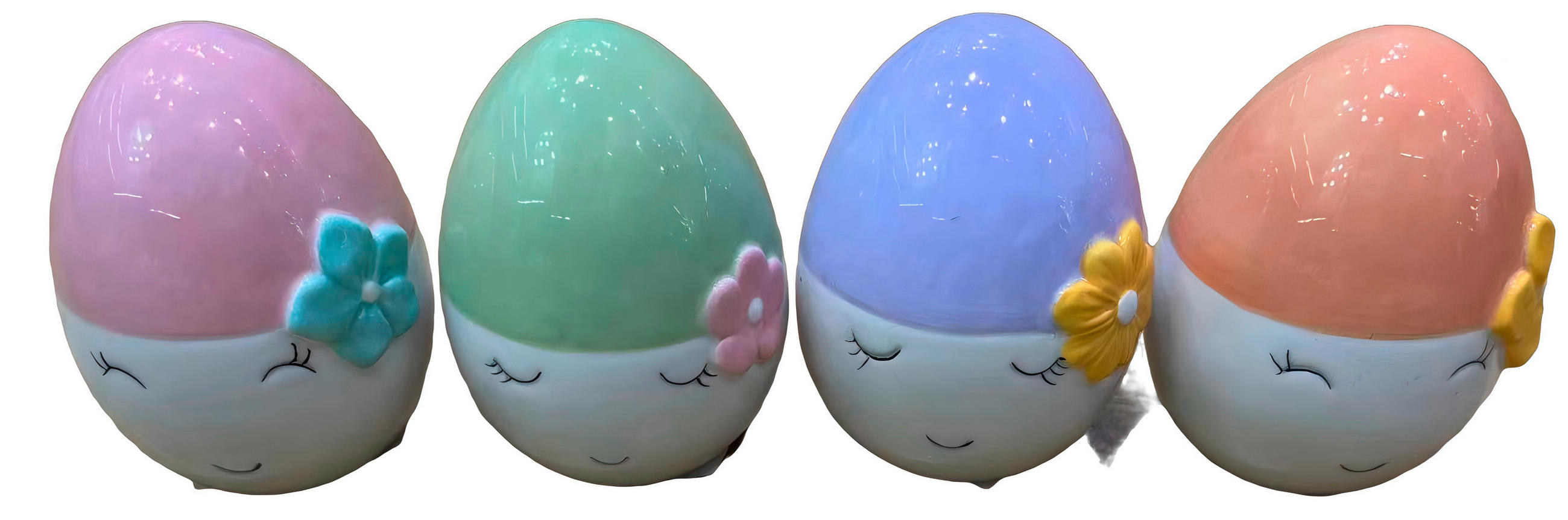 DEKOEI - Gelb/Lila, LIFESTYLE, Keramik (6/8,8/7cm)