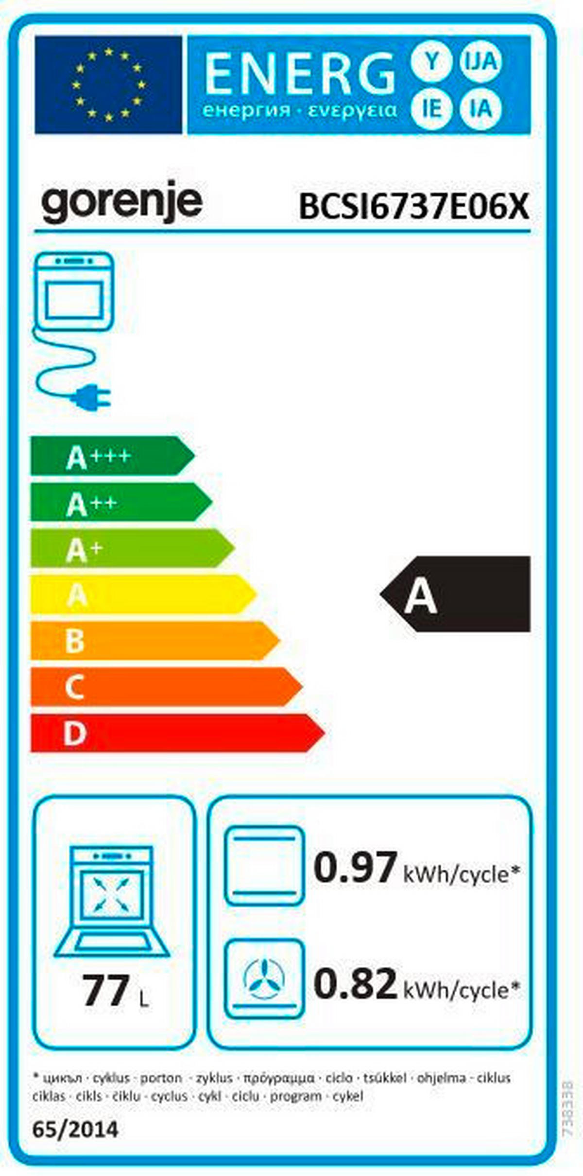 HERDSET RED PEPPER SIX  - Edelstahlfarben, Basics, Glas/Metall (59,5/59,5/56,4cm) - Gorenje