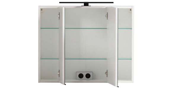 SPIEGELSCHRANK 80/64/20 cm  - Schwarz/Weiß, ROMANTIK / LANDHAUS, Glas/Holzwerkstoff (80/64/20cm) - Xora