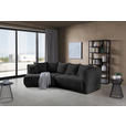 ECKSOFA  in Chenille Schwarz  180/315 cm  - Schwarz, MODERN, Kunststoff/Textil (180/315cm) - Hom`in