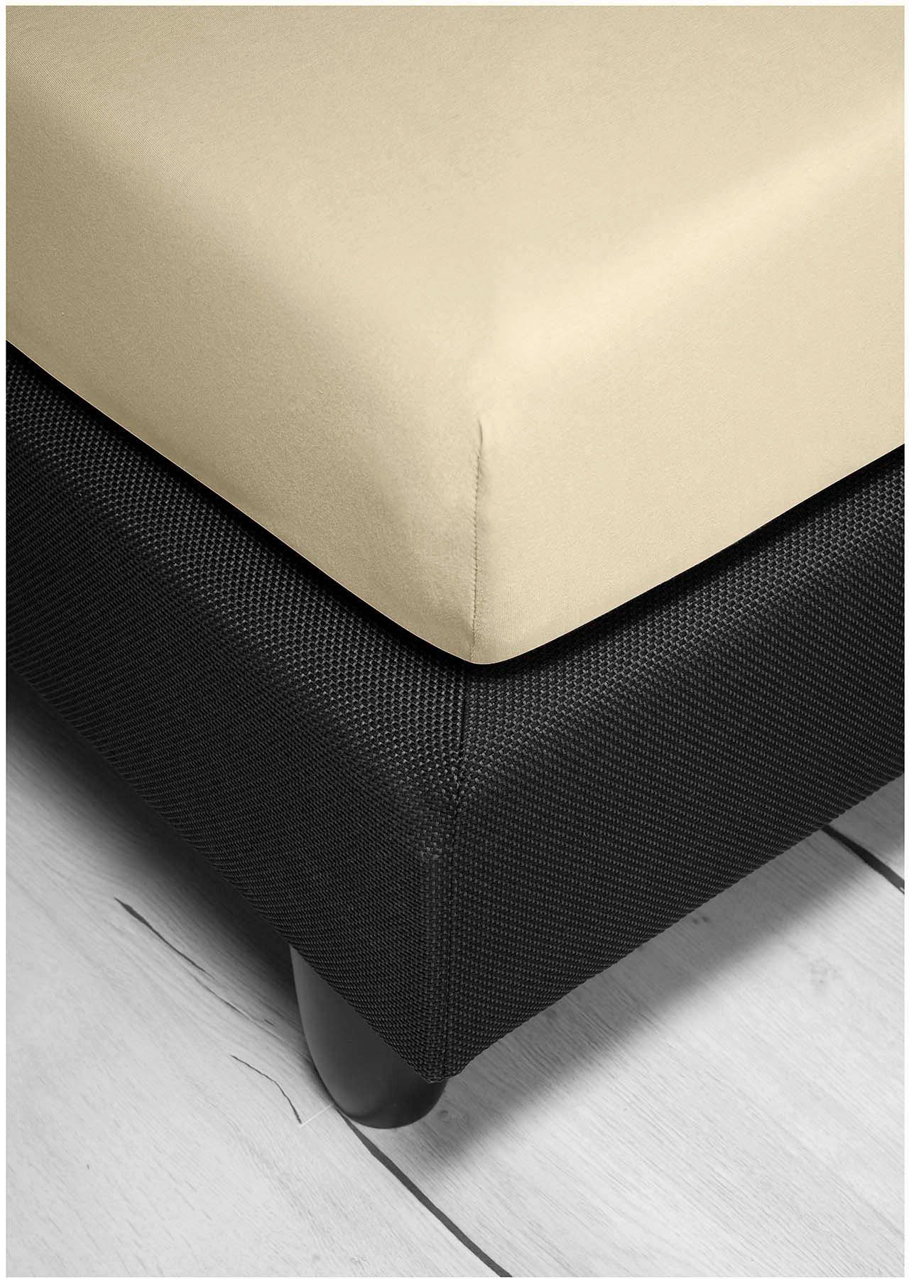 SPANNBETTTUCH Jersey  - Naturfarben, KONVENTIONELL, Textil (150/200cm) - Bierbaum