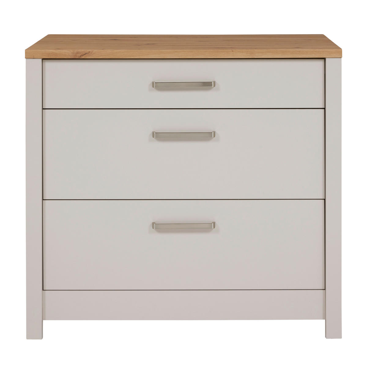SPODNJA OMARICA S PREDALI - srebrne barve/kašmir, Moderno, kovina/leseni material (100/92/60cm) - Xora