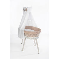 STUBENWAGEN-KOMPLETTSET Babybett Lounge Weiß   - Weiß/Cappuccino, Basics, Holz/Textil (60/167/100cm) - Mionido