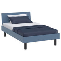 BETT 120/200 cm  in Blau  - Blau/Schwarz, Design, Holzwerkstoff/Metall (120/200cm) - Xora