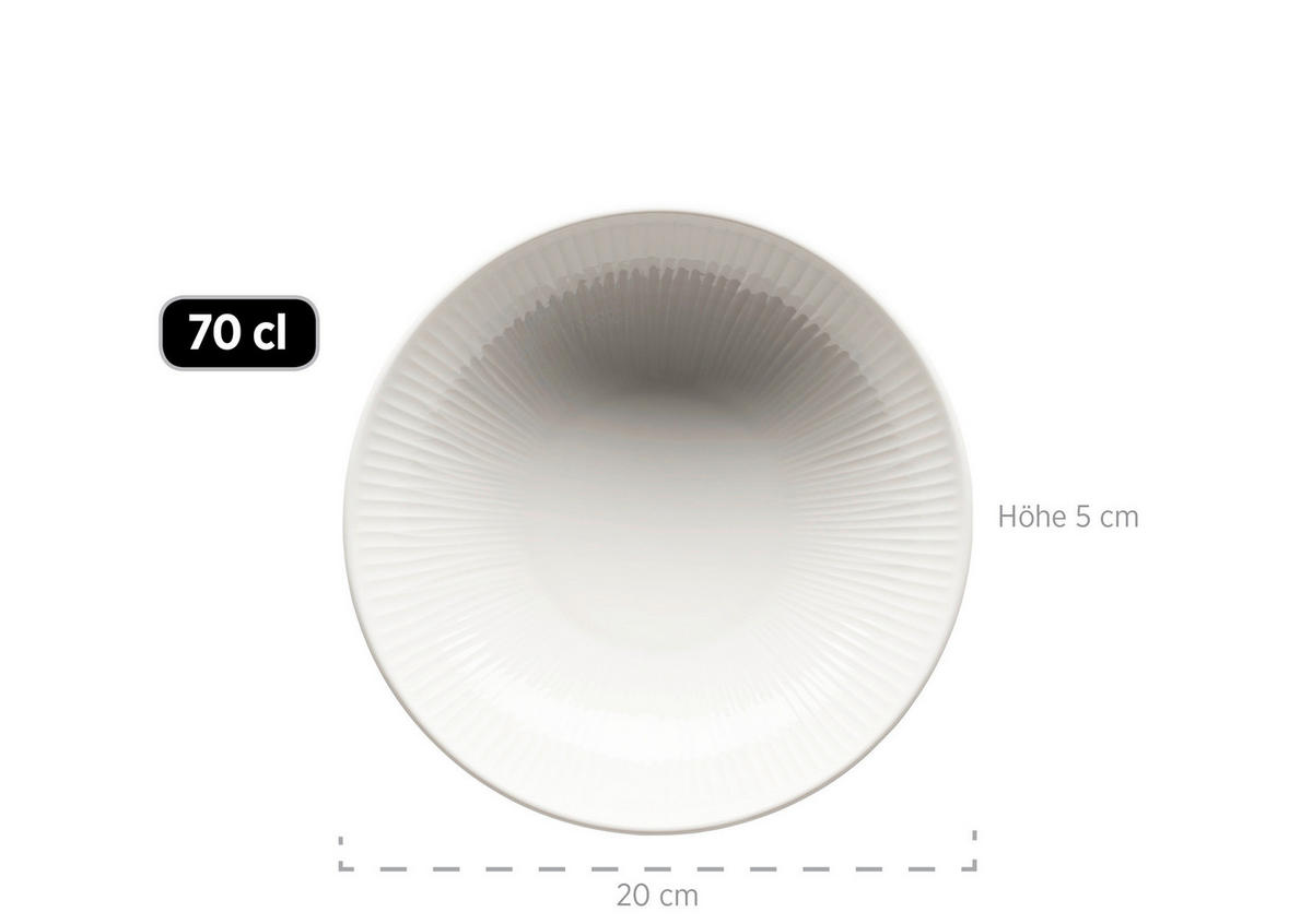 TAFELSERVICE Dalia 12-teilig  - Weiß, Basics, Keramik - Mäser