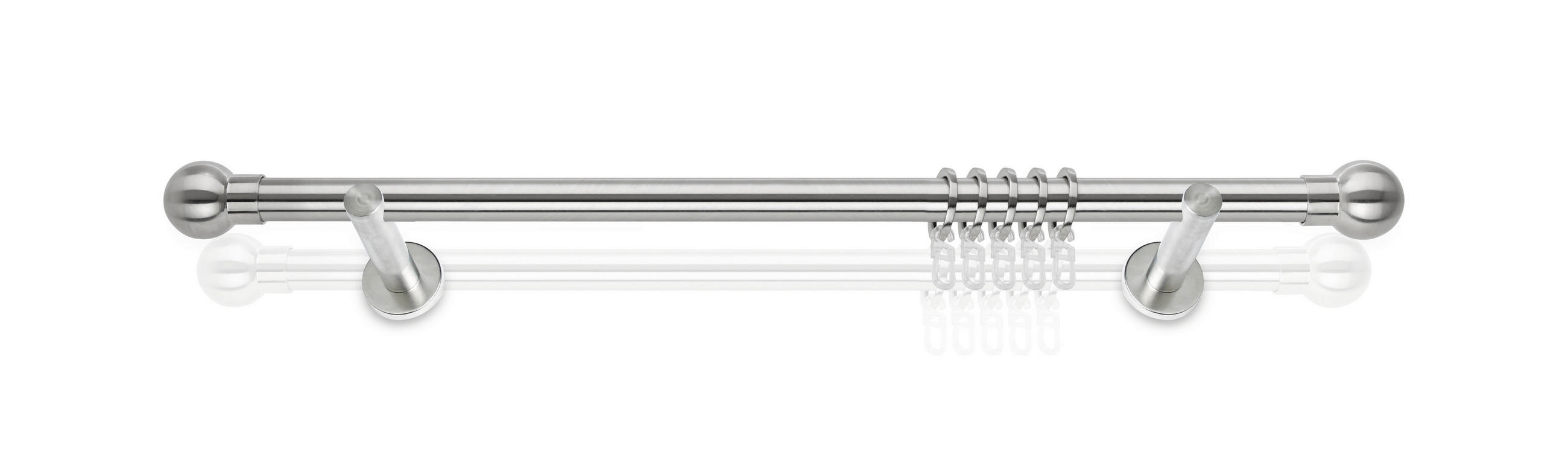 SET KARNISE 240 cm srebrne barve - srebrne barve, Basics, kovina (240cm) - Homeware