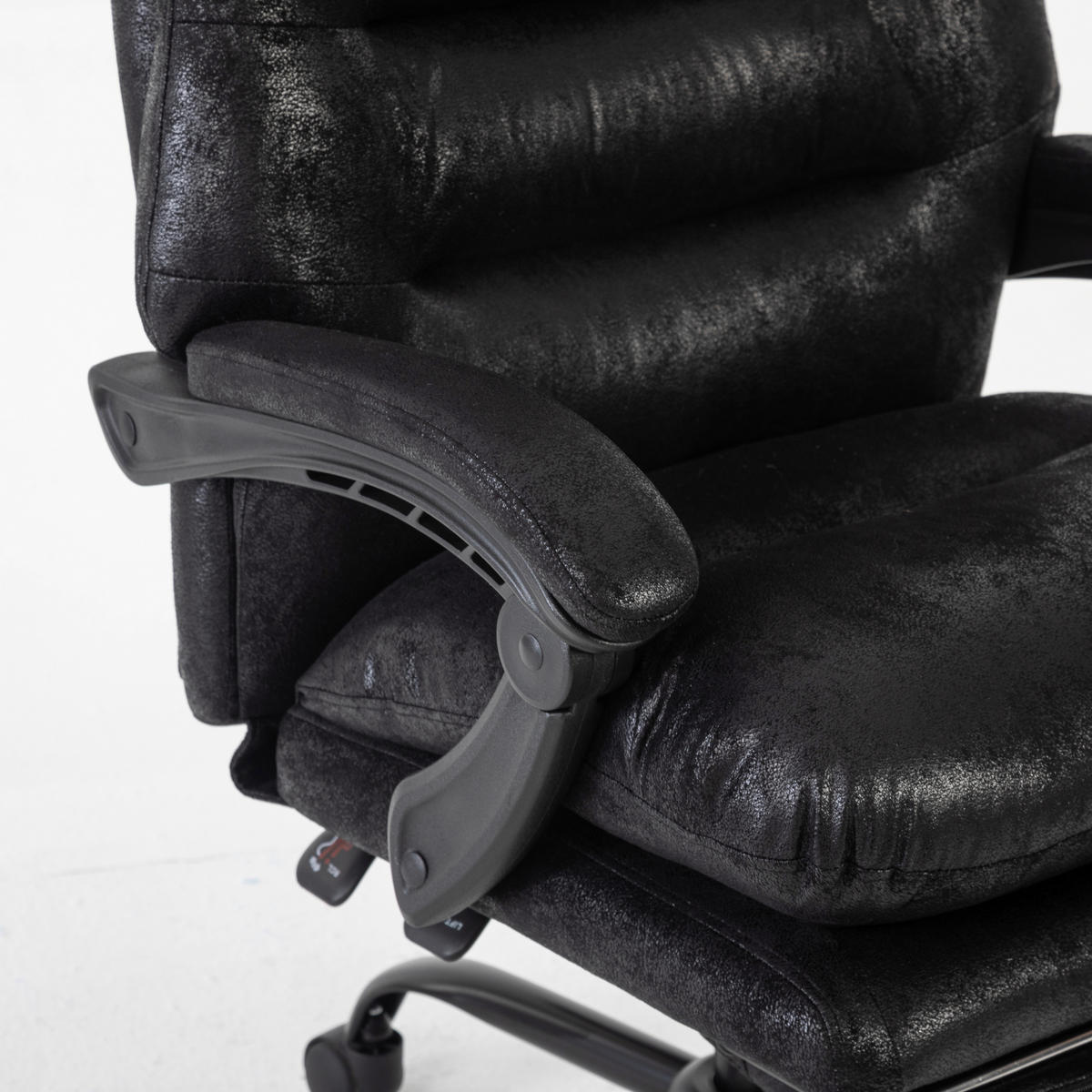 CHEFSESSEL  in Mikrofaser Schwarz  - Schwarz, MODERN, Kunststoff/Textil (64/114/122/72cm) - MID.YOU