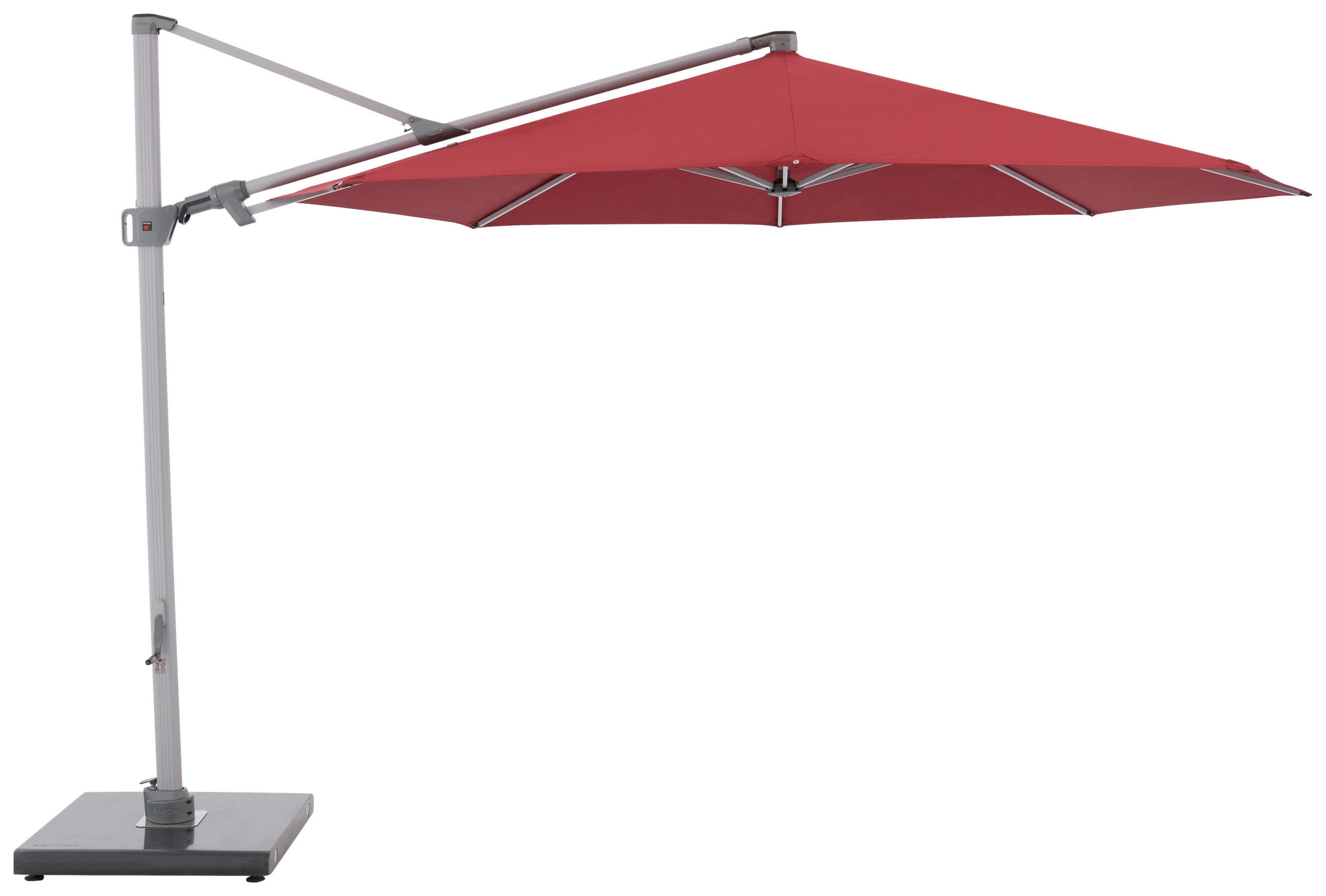 AMPELSCHIRM 340 cm Bordeaux  - Bordeaux/Silberfarben, Basics, Textil/Metall (340/340cm) - KNIRPS