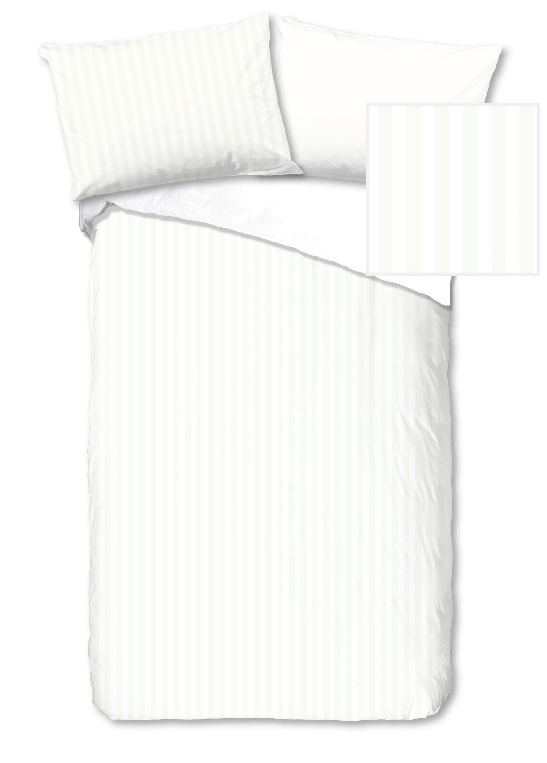 BETTWÄSCHE 2-teilig Descanso Satin 140/200 cm  - Weiß, Basics, Textil (140/200cm)