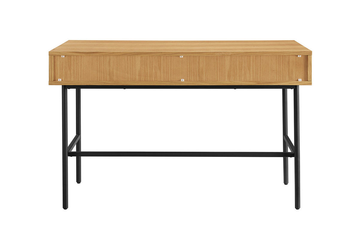 SCHREIBTISCH 120/60/75 cm  in Schwarz, Eichefarben  - Eichefarben/Schwarz, MODERN, Holz/Holzwerkstoff (120/60/75cm) - Livetastic