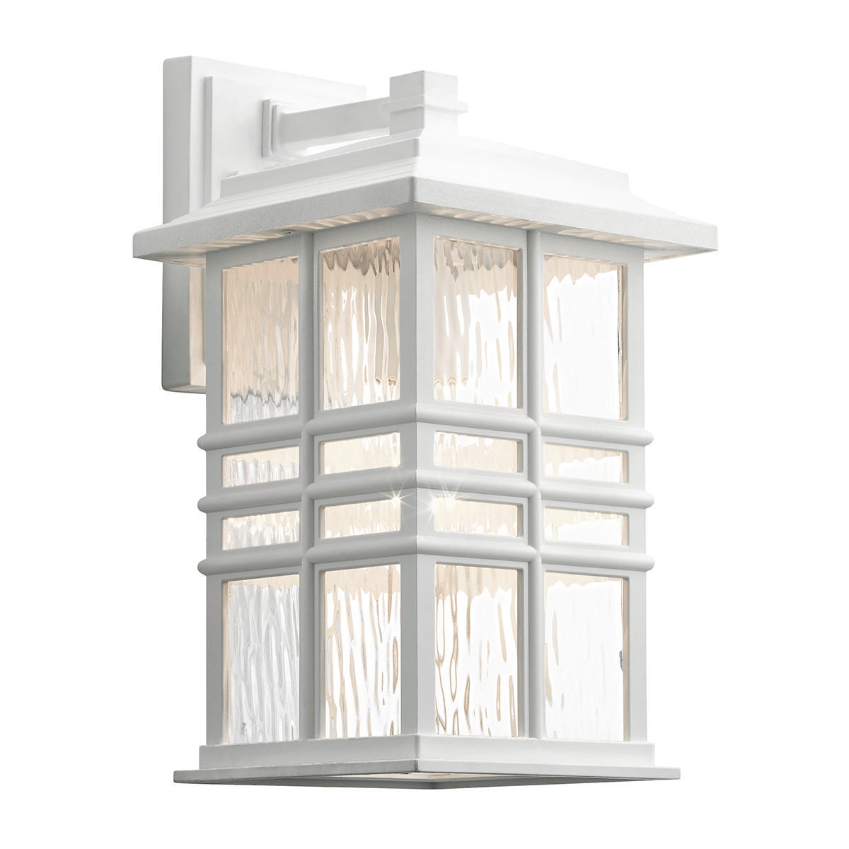VONKAJŠIE NÁSTENNÉ SVIETIDLO, 20,3/22,8/35,9 cm - biela, Konventionell, sklo (20,3/22,8/35,9cm) - Elstead Lighting