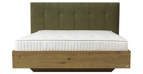 BOXSPRINGBETT 160/200 cm  in Waldgrün, Wildeiche  - Waldgrün/Wildeiche, Natur, Holz/Textil (160/200cm) - Valnatura