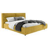 POLSTERBETT 180/200 cm  in Currygelb  - Currygelb/Schwarz, Design, Kunststoff/Textil (180/200cm) - Lomoco