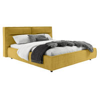 POLSTERBETT 180/200 cm  in Currygelb  - Currygelb/Schwarz, Design, Kunststoff/Textil (180/200cm) - Lomoco