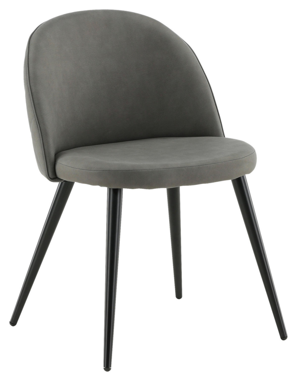 STUHL-SET  in Stahl Metall, Kunststoff  - Dunkelgrau/Beige, Design, Kunststoff/Textil (50/76,5/57cm) - Livetastic