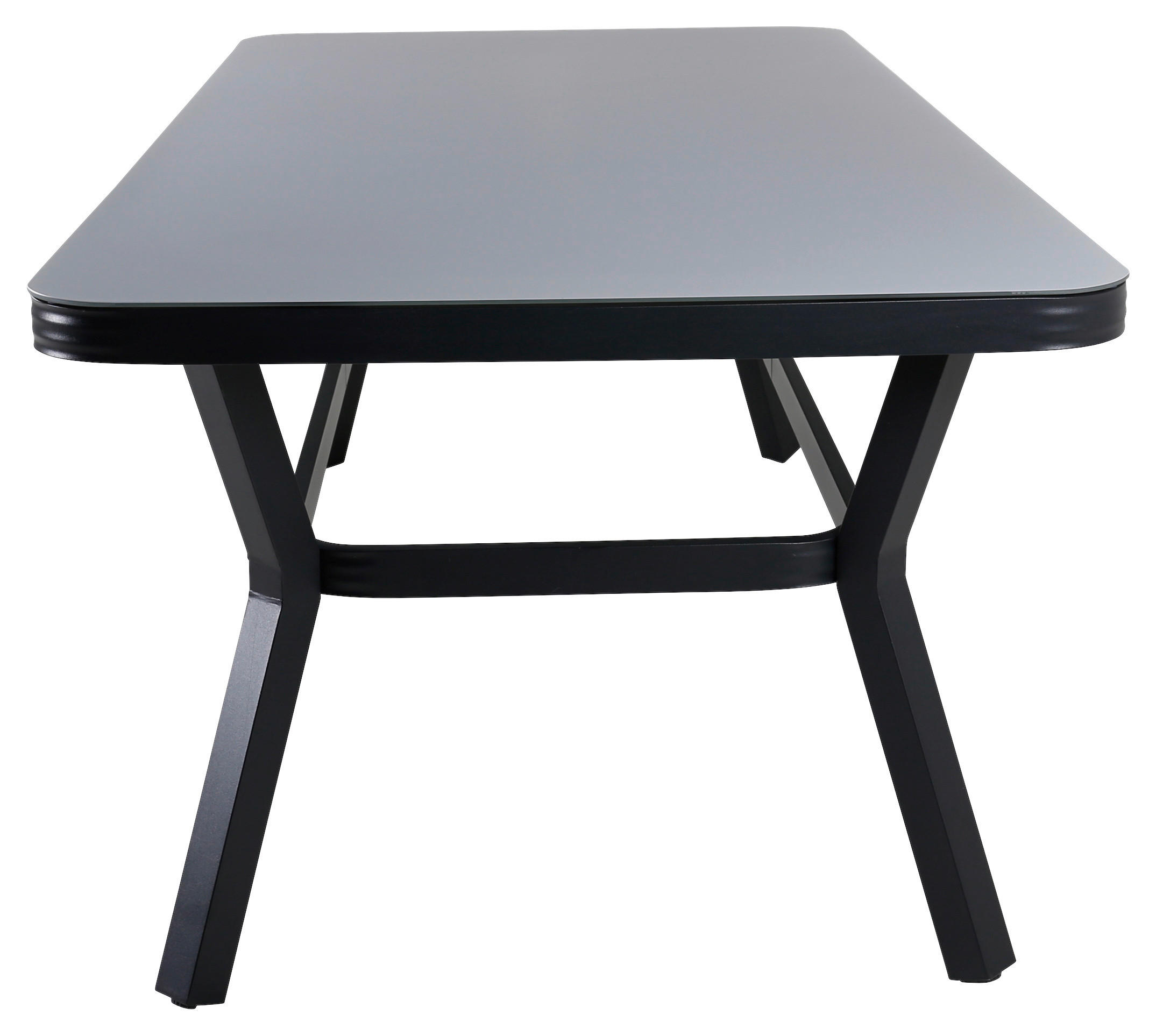 Thumbnail - Gardenson Gartentisch, Grau, Schwarz, Metall, Glas, rechteckig, würfelförmig, 100x74x200 cm, Gartenmöbel, Gartentische, ...