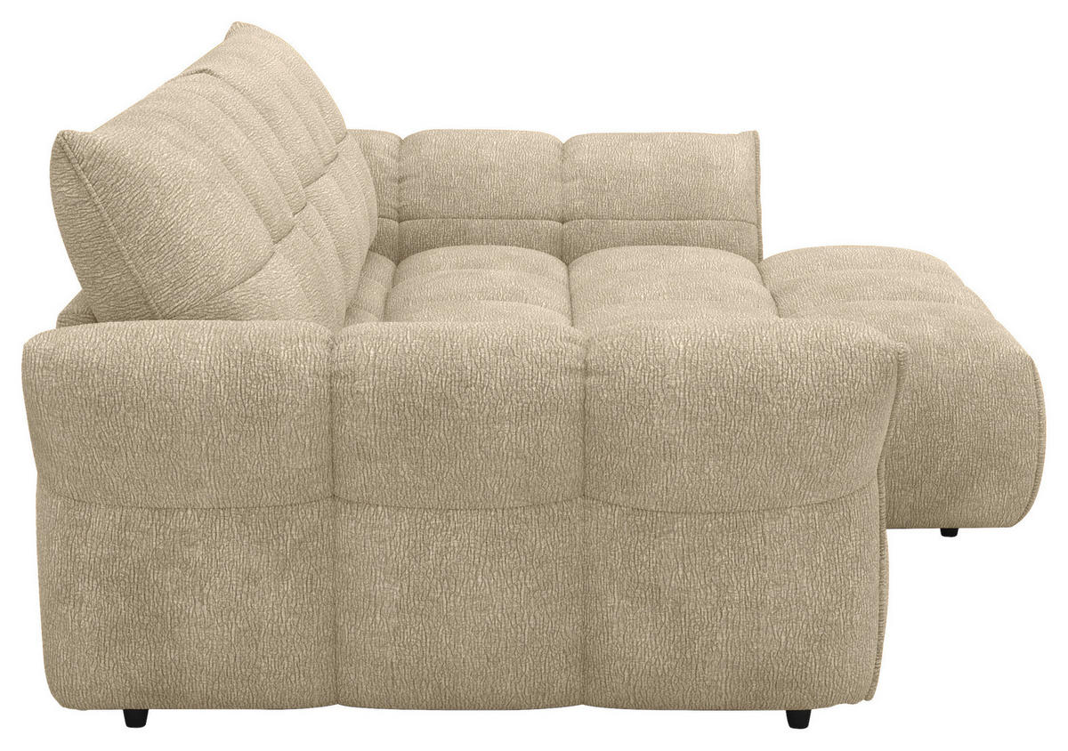 SAROKKANAPÉ textil bézs  - bézs/fekete, Design, műanyag/textil (312/177cm) - Welnova