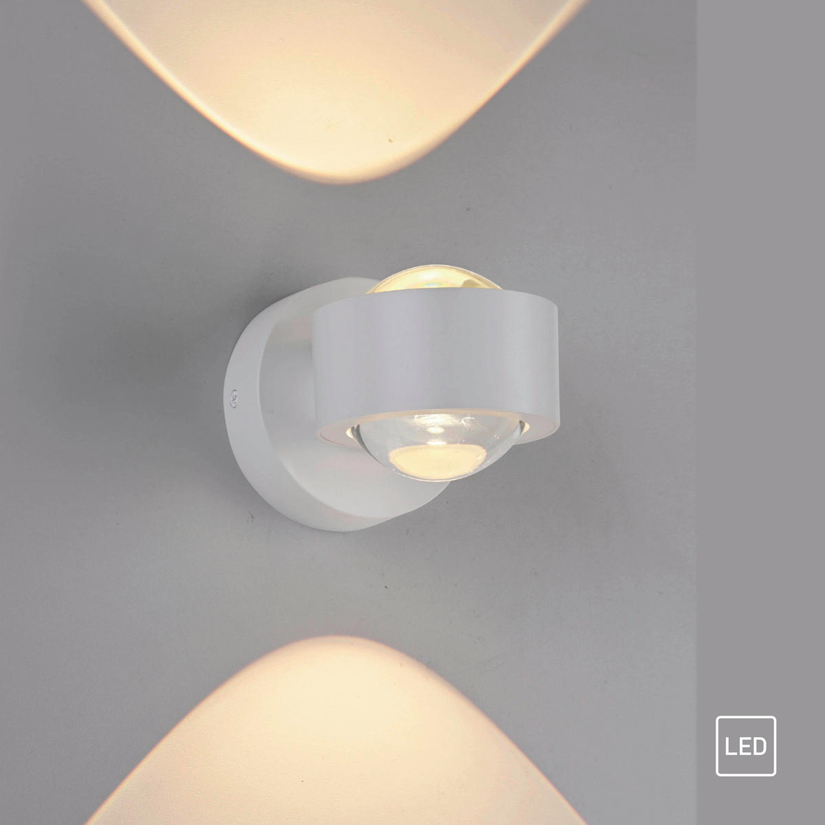 LED-WANDLEUCHTE 12,4/9/9 cm   - Weiß, Design, Kunststoff/Metall (12,4/9/9cm) - Schöner Wohnen