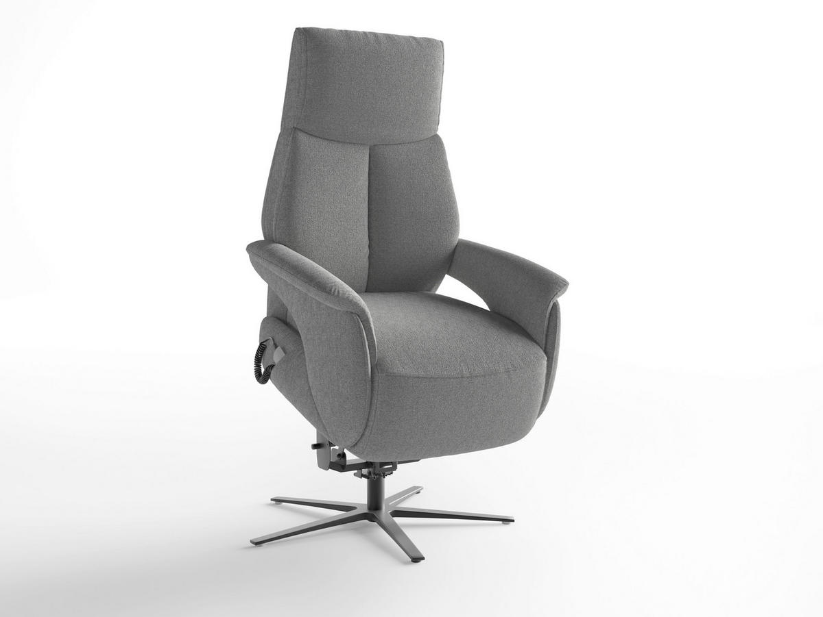 RELAXSESSEL Textil Anthrazit  - Anthrazit/Schwarz, Basics, Textil/Metall (75/110/85cm) - Sit & More