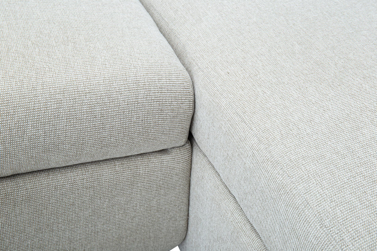 ECKSOFA Leinenoptik Beige  - Beige/Schwarz, Design, Kunststoff/Textil (152,5/225,5cm) - Livetastic